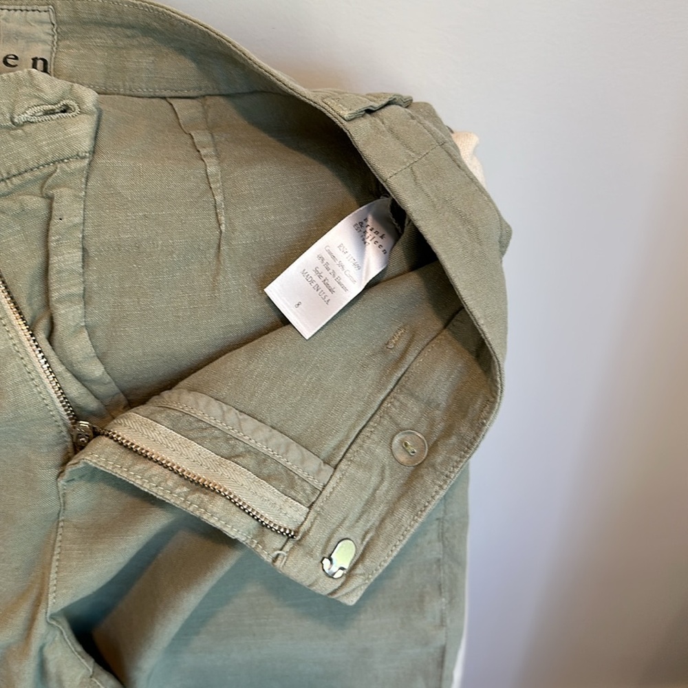 Frank and Eileen sage green trouser size 8 - Picture 3 of 4